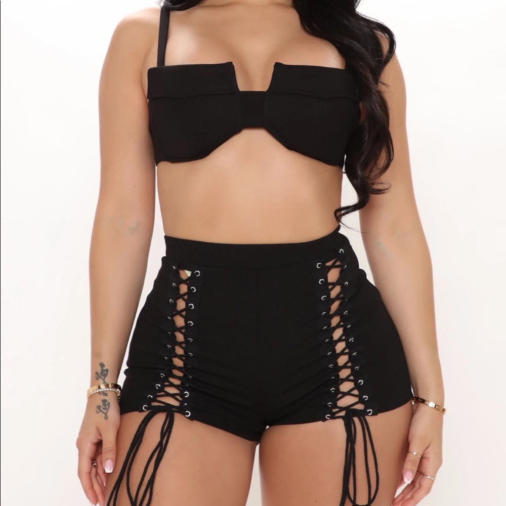 Never Worn Brand New LACE UP SHORTS